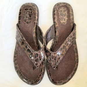 B.O.C. Sandals Leopard Print size 7